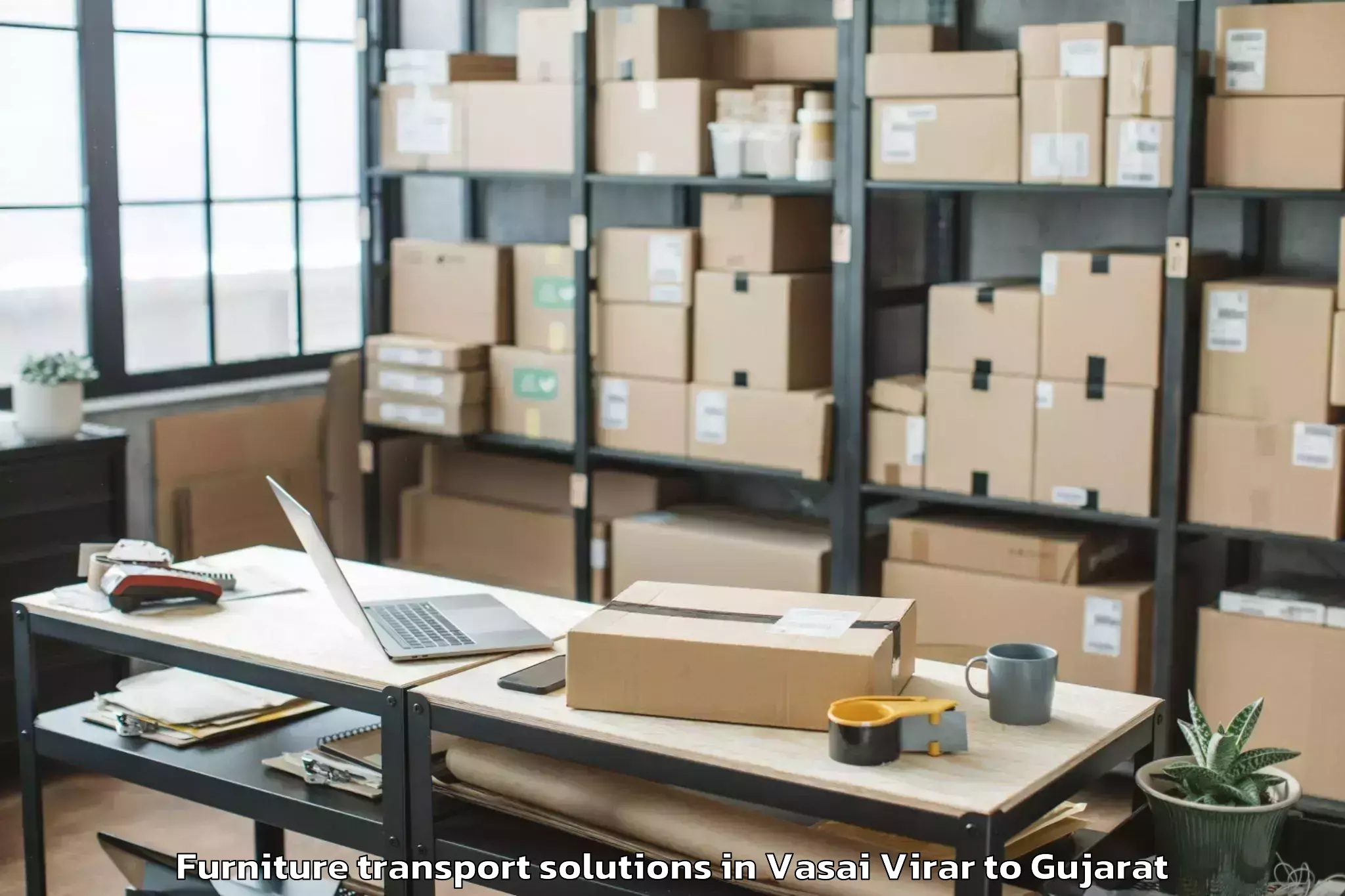 Quality Vasai Virar to Naroda Furniture Transport Solutions